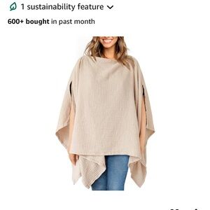Beige Nursing Cover Poncho
